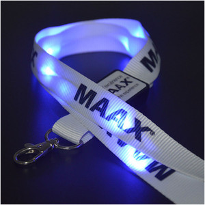 Custom Logo LED ID <strong>Card</strong> Acrylic Neck Lanyard 15 Color <strong>Flashing</strong> Light up for Christmas Hot Selling Product - Product Image 6