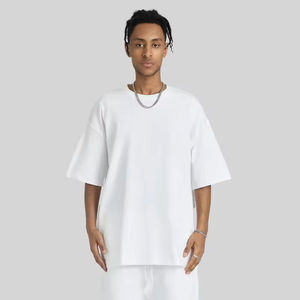 יצרן ביגוד מותאם אישית 310 gsm כבד משקל 100% כותנה חולצות t גודל טיפה הכתף t חולצה לגברים - Product Image 3