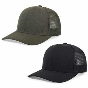 Vente en gros de casquettes Snapback à bord incurvé 6 panneaux casquette de camionneur en maille vierge casquette de camionneur personnalisée - Product Image 1