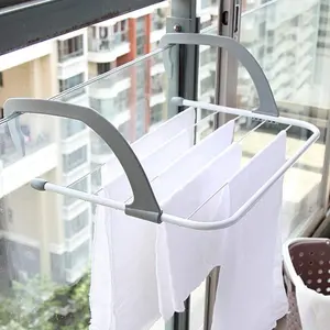 Toallero de secado retráctil de Metal para balcón, soporte colgante para ropa, calcetines, pañuelos de lino para cama