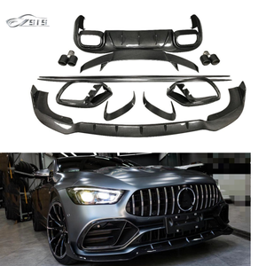 Difusor de Labio Delantero y Spoiler de Escape de Fibra de Carbono Seca Estilo B KO para GT50 GT43 de 4 Puertas, Compatible con GT 50 GT43 de Año <span class=keywords><strong>2021</strong></span>+ - Product Image 1