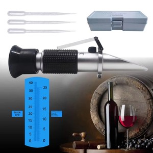 Réfractomètre de haute précision ATC pour la vinification avec plage de <span class=keywords><strong>mesure</strong></span> de 0 à 40 % Brix et de 0 à 25 % d'<span class=keywords><strong>alcool</strong></span> pour la fabrication de vin - Product Image 5