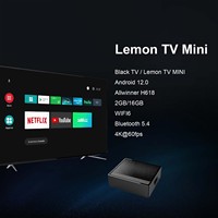 Lemon TV Mini Decodificador Android 12 TV BOX 4K Quad Core Allwinner H618 RAM 2GB ROM 16GB WiFi 2.4G 5G BT5.4 Reproductor Multimedia Global