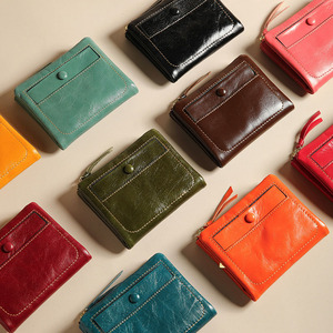 Zenos Vintage High Quality Genuine Leather Coin <b>Purse</b> New Cowhide Credit Card Holder Multi-Functional Short Zipper Wallet - Product Image 6