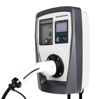 Voiture électrique type 2 prise 22KW 32A triphasé carte RFID AC maison EV chargeur Wallbox avec câble 5M 7M