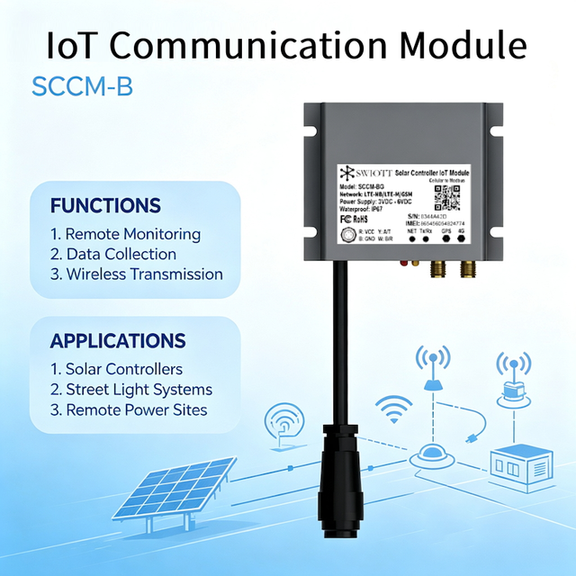 SCCMB Industrial IoT Module NB IoT CAT M GSM ESIM RS485 for SRNE Solar Controller Solar Street Light Remote Management