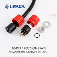 Conector Subacuático Compatible con SubConn de 10 Pines, Macho y Hembra, Cable de Pasamanos, 10A 600V IP69K, Impermeable, Chapado en Oro, Circular Marino