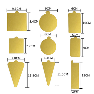 Hot bán vàng tròn vuông hình chữ nhật mini bánh giấy Hội Đồng Quản trị tùy chỉnh bánh các tông bánh nhỏ Pad - Product Image 2