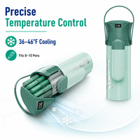 Étui rigide isotherme pour insuline, refroidisseur portable pour médicaments diabétiques, 2-8 ° Réfrigérateur à insuline C, capacité de stockage de 10 stylos, grande capacité