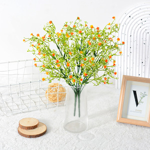 Bouquet de fleurs artificielles Gypsophile à 7 tiges en plastique pour décorations de mariage - Product Image 3