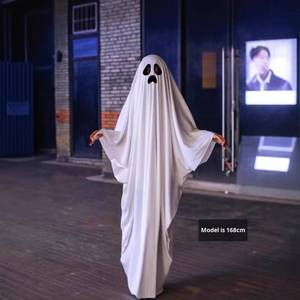 Capa de poliéster HP para disfraz de Halloween, temática de terror, unisex, para adultos, ideal para cosplay y fiestas de disfraces, diseño de fantasma blanco. - Product Image 3