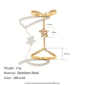 Anillo de Flores de Doble Capa, Anillo Ajustable de Acero Inoxidable, Joyería Floral Elegante para Mujer, Hipoalergénico, Amigable con la Piel - Product Image 2
