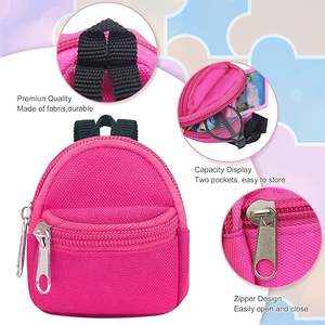 Ransel boneka hadiah promosi ransel ritsleting boneka Mini aksesori rumah boneka lucu untuk persediaan harian boneka mewah - Product Image 5