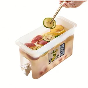 Dispensador de Bebidas para Refrigerador, Dispensador de Jugo, Limonada, Té de Frutas, Cubeta de Agua Fría, Jarra Fría de Gran Capacidad de 3.5L con Grifo - Product Image 4