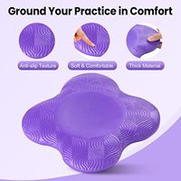 Tapis de genouillère en mousse souple PU écologique pour Pilates 20*20*2cm, coussin portable pour les genoux et les coudes pour le yoga et l'exercice
