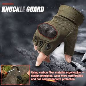 Guantes al por Mayor para Hombre, Guantes Deportivos de Gimnasio, Guantes de Ciclismo, Guantes Tácticos Masculinos con Protección de Nudillos de Goma y Medio Dedo - Product Image 6