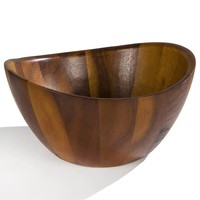 Ensemble de bols à salade en bois d'acacia écologiques et modernes pour la cuisine - Vente en gros avec logo et emballage personnalisés