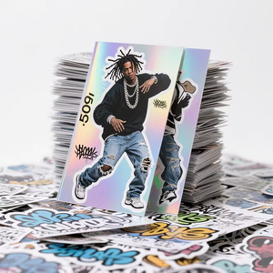 Etiquetas Adhesivas Holográficas Resistentes al Agua, con Logotipo Personalizado Impreso, Troqueladas, Reflectantes - Product Image 4