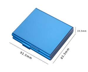 Étui à cigarettes en aluminium Double face Flip Open Pocket 20pcs Cigarette Box Container - Product Image 4