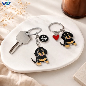 Llaveros de Moda para Amantes de los Perros, de Aleación de Zinc Ligera, Estilo Americano, Mini Colgantes de Cachorros para Bolsos y Ropa, Dachshund, Corgi, Basset Hound - Product Image 1