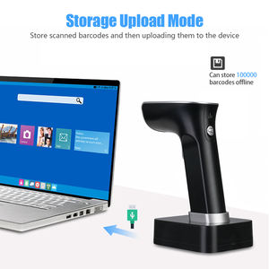 YHDAA alta calidad 1D 2D lector de código de barras inalámbrico escaneo automático rápido pistola de escáner de código de barras con Base de carga - Product Image 5