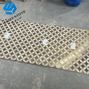 Tùy chỉnh sang trọng khu dân cư sàn đá cẩm thạch Thảm gạch lowes Brass chèn sàn bằng tia nước đá cẩm thạch huy chương - Product Image 1