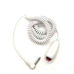 Red Single Button Nurse Call Coil Curly Cable