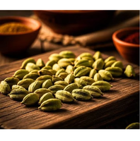 Gousse de cardamome verte naturelle, épice de qualité supérieure pour la fabrication alimentaire, usage culinaire, commerce de gros et marché d'exportation