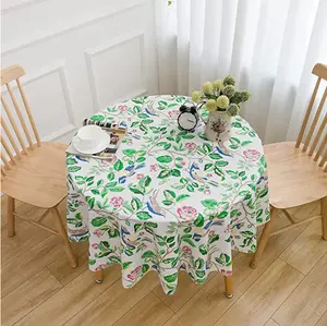 Wholesale New Product High Elasticity Round Table Custom Tablecloth PVC Waterproof And Oil Proof Wedding Tablecloth