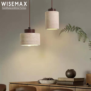 Lampe suspendue en pierre de travertin de style Wabi-sabi WISEMAX FURNITURE pour salon, hôtel, restaurant, bureau, <span class=keywords><strong>villa</strong></span> - Product Image 5