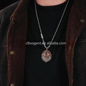 Collier tendance en alliage <span class=keywords><strong>de</strong></span> zinc plaqué or avec pendentif œil <span class=keywords><strong>de</strong></span> divination et zircon, chaîne à maillons, pour <span class=keywords><strong>la</strong></span> divination <span class=keywords><strong>de</strong></span> votre <span class=keywords><strong>destin</strong></span> - Product Image 2