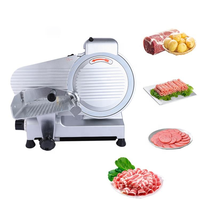 Trancheuse à viande industrielle robuste semi-automatique en acier inoxydable, machine à trancher le jambon et les saucisses, équipement de restauration