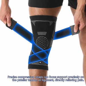 <span class=keywords><strong>Rodillera</strong></span> de compresión ajustable con correa cruzada <span class=keywords><strong>para</strong></span> alivio del tendón rotuliano y soporte de <span class=keywords><strong>ligamentos</strong></span>, personalizable - Product Image 1