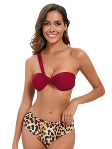 Traje de baño de talla grande ecológico con diseño de espalda recortada con estampado de patrón sólido elegante para mujer europea americana - Product Image 3