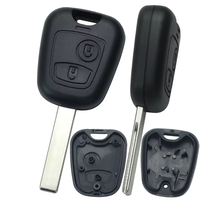 Coque de clé télécommande 2 boutons pour Peugeot 106 107 206 306 307 207 407 Partner et Citroën C1 C2 C3 C4 Saxo Picasso