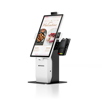 Terminal de Registro de Visitantes de Autoservicio con Pantalla Táctil de 21.5 Pulgadas, Doble Sistema Operativo Windows y Android, con Impresora de Tickets
