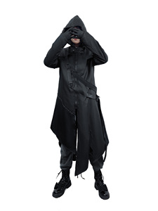 Ropa de Talla Grande para Hombre, Estilo Retro Gótico Medieval, <span class=keywords><strong>Disfraz</strong></span> de Halloween Oscuro Irregular, Chaqueta de Cosplay, <span class=keywords><strong>Disfraz</strong></span> de Anime <span class=keywords><strong>Cyberpunk</strong></span> para Carnaval - Product Image 6