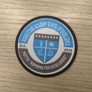 Wholesale Eco-Friendly Custom Embroidery Woven Patch Fabric Iron on <b>Badge</b> for School and Taekwondo Uniform Emblem - Product Image 3