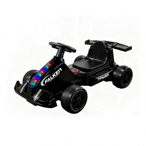 รถยนต์เด็กเล่นพร้อมไฟและเสียงเพลง ระบบขับเคลื่อนด้วยเท้า สีดำ แบตเตอรี่ 6V4Ah รุ่นออกแบบมาเพื่อการใช้งานที่ยาวนาน - Product Image 1