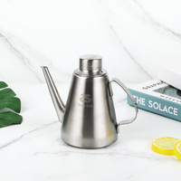 Distributeur d'huile en acier inoxydable 304, design moderne et minimaliste, filtre anti-fuite, capacité de 700-1400 ml, pour usage domestique en cuisine