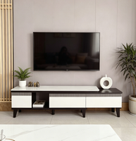 Meuble TV moderne réglable et table basse, mobilier de maison en gros avec panneau rétractable, rangement pour salon
