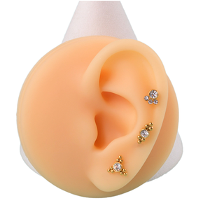 Acero quirúrgico Cubic Zircon Monroe Cartílago <span class=keywords><strong>Medusa</strong></span> <span class=keywords><strong>Piercing</strong></span> en la espalda Roscado internamente Cluster Pendiente Lip Stud Ring - Product Image 4