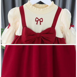 Nuovo Vestito alla Moda per Bambina Stile Principessa, Abito Monocolore con Spalline, per Bambine 2-4 Anni, <span class=keywords><strong>Abbigliamento</strong></span> per Bambini all'Ingrosso - Product Image 5