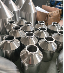 5L 10L 20L 30L定制液体粉末配料工业罐灌装饲料卫生三夹锥形不锈钢料斗 - Product Image 6