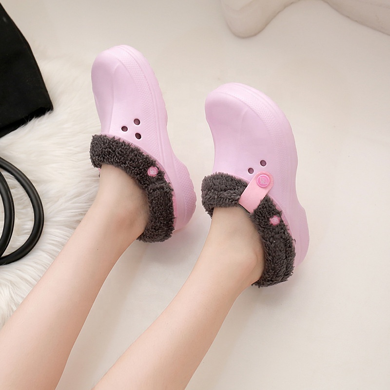 Hopeful Clog Winter Slipper Fur Clogs Women Wholesale Bedroom Slippers Customized Home Cheap House Indoor Winter Slip