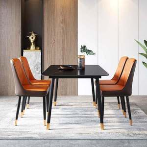 Luxury 4-Seater Marble <strong>Dining</strong> <strong>Set</strong> for <strong>Kitchen</strong> High Quality 4 Chair Table Design for Hotel Outdoor Use MDF Wood Style - Product Image 3