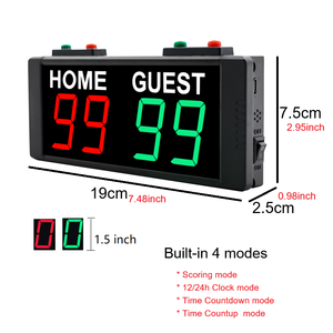 Tableau de score électronique portable GANXIN LED, <span class=keywords><strong>mini</strong></span>-compteur de scores numérique pour jeux de société, dispositif d'affichage des scores de Cornhole - Product Image 2