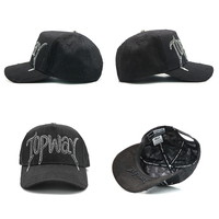 Gorras de Béisbol Personalizadas con Diseño de Moda, Estructuradas, de 5 Paneles, con Visera Curva Negra, Gorra de Béisbol con Logotipo Bordado