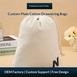 Bolsa de Regalo Personalizada de 7 Pulgadas con Cordón de Algodón Ecológico, Logotipo Bordado con Serigrafía, Bolsa de Moda al por Mayor, MOQ 200 Piezas - Product Image 3