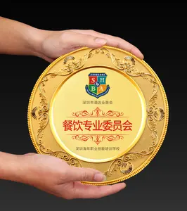 Zinc alloy metal medal enterprise gift customized pure copper corroded metal commemorative award plate